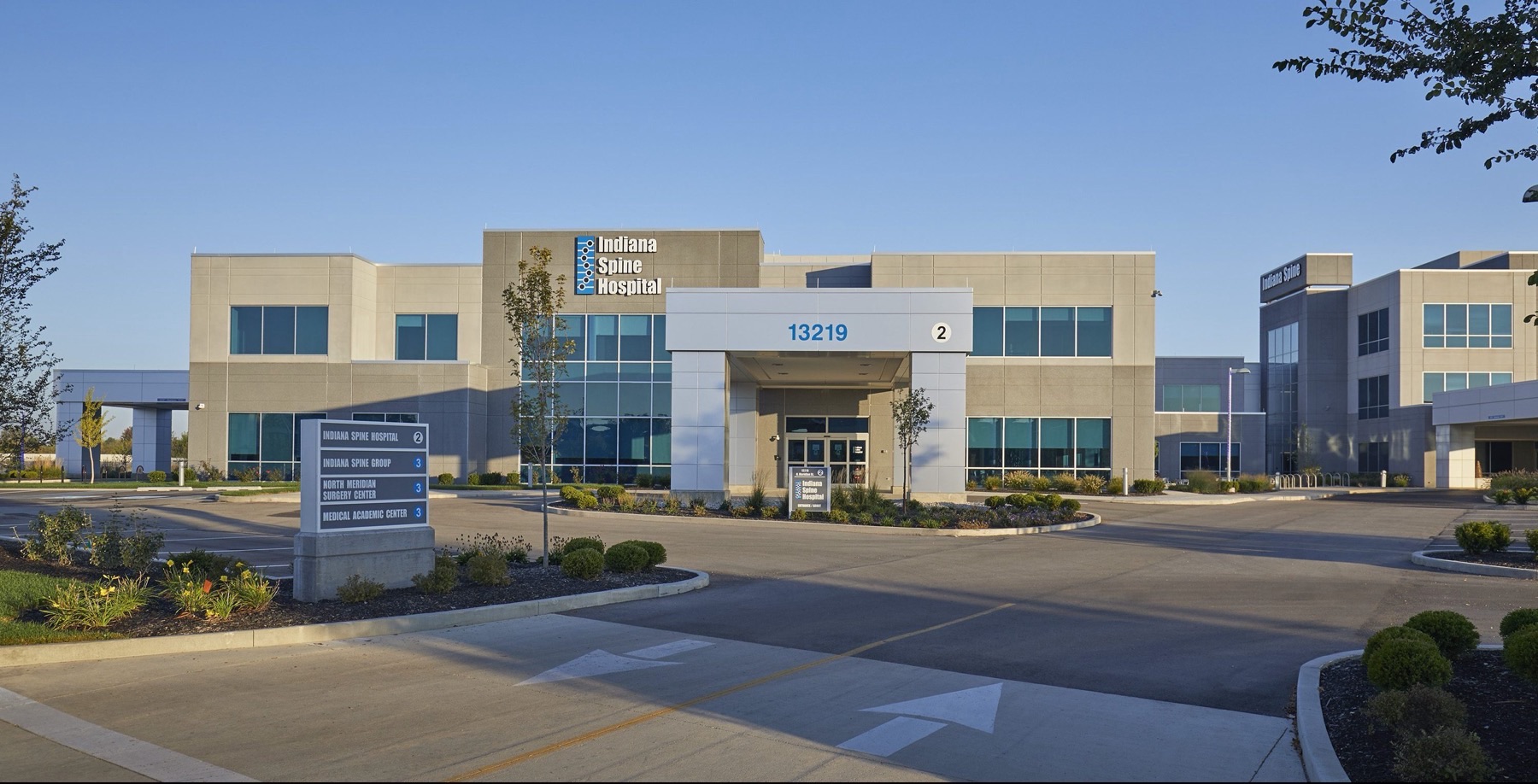 The Indiana Spine Hospital campus in Carmel, where the Indiana Spine Group office is located